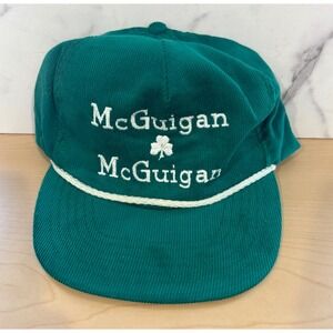 Vintage Green McGuigan McGuigan Corduroy Golf Hat Shamrock Strapback OSFA